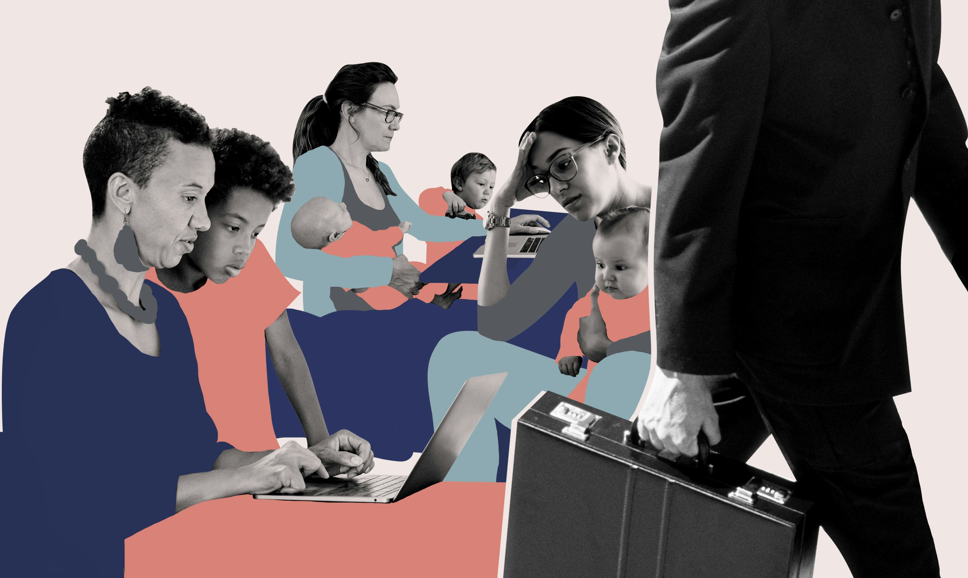 This image reads: The Alarming Stats That How How The Mom Recession Is Setting Women Back. The image...