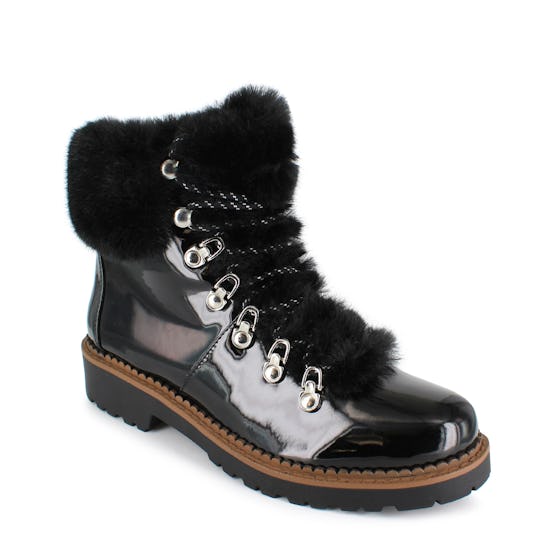 Faux Fur Lace Up Boot