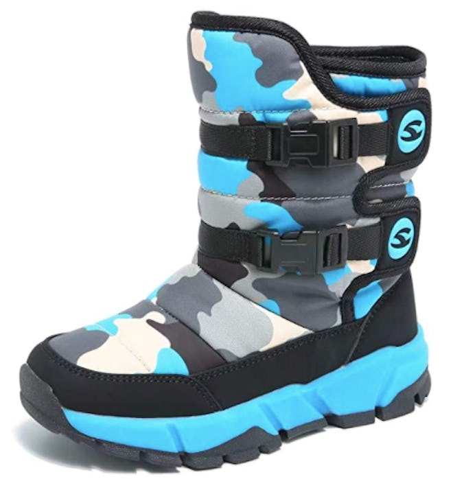 GUBARUN Boys Snow Boots Winter Waterproof Slip Resistant Cold Weather Shoes