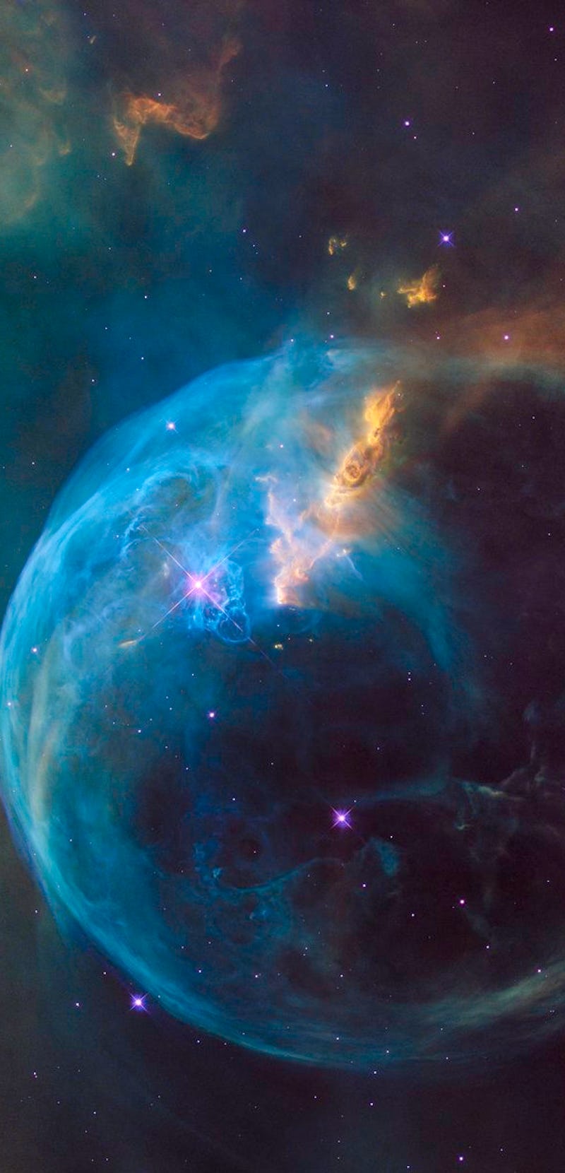 Hubble deep space nebula stars