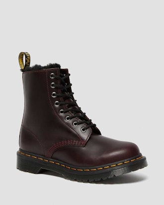 1460 SERENA FAUX FUR LINED LACE UP BOOTS - Oxblood Atlas