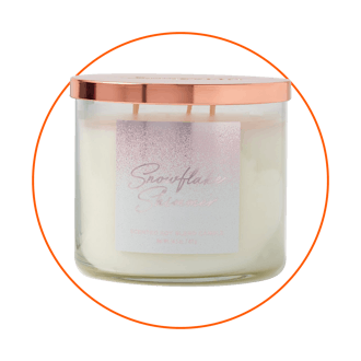 Ulta Snowflake Shimmer Scented Soy Blend Candle