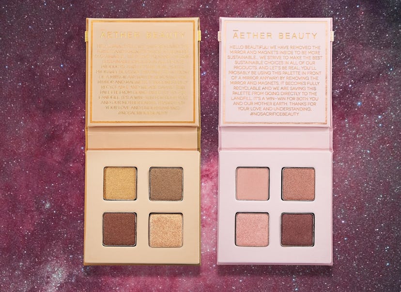 Both of the new Aether Beauty Mini Crystal Eyeshadow Palettes.