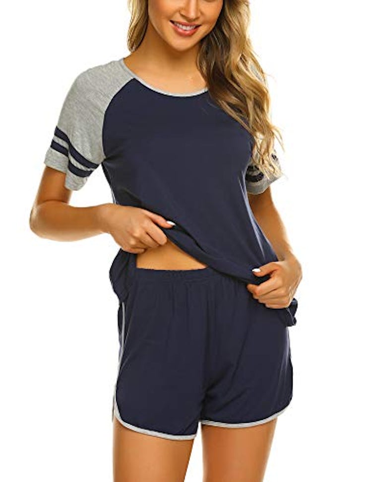 Ekouaer  Short-Sleeve Sleepwear Set