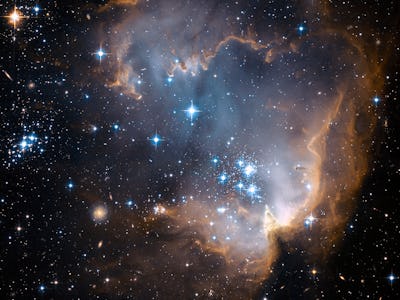 Hubble deep space nebula stars