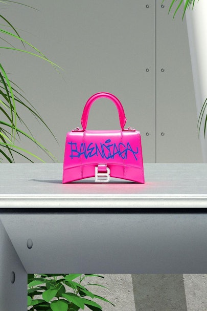 BALENCIAGA Hourglass Graffiti-Print, Luxury, Bags & Wallets on Carousell