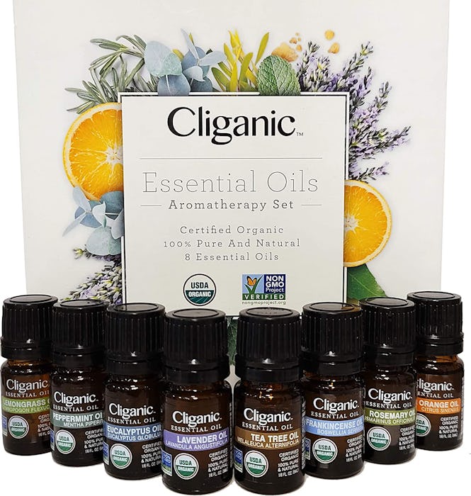 Cliganic Organic Aromatherapy Essential Oils Set (Set of 8)