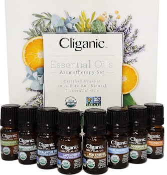Cliganic Organic Aromatherapy Essential Oils Set (Set of 8)