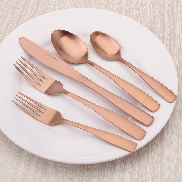 O.C.E. Matte Rose Gold Silverware Set (20-Pieces)