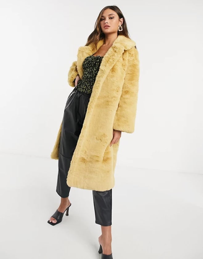Jayley Longer Length Faux Fur Coat