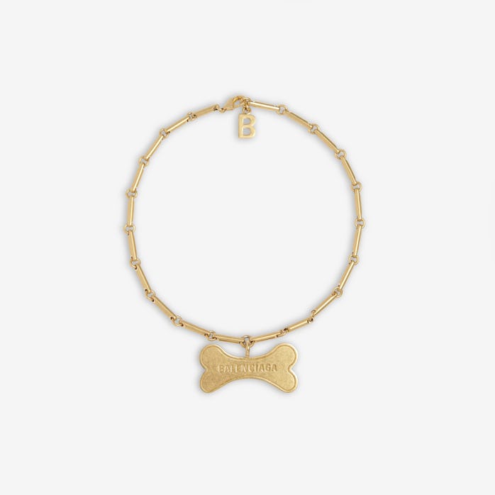Balenciaga Pets Bone Necklace