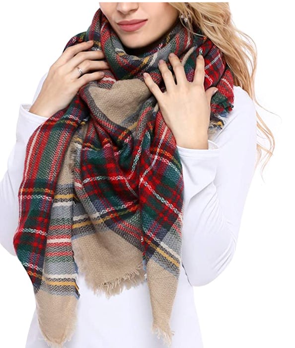Bess Bridal Plaid Shawl