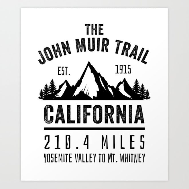 The John Muir Trail JMT Art Print