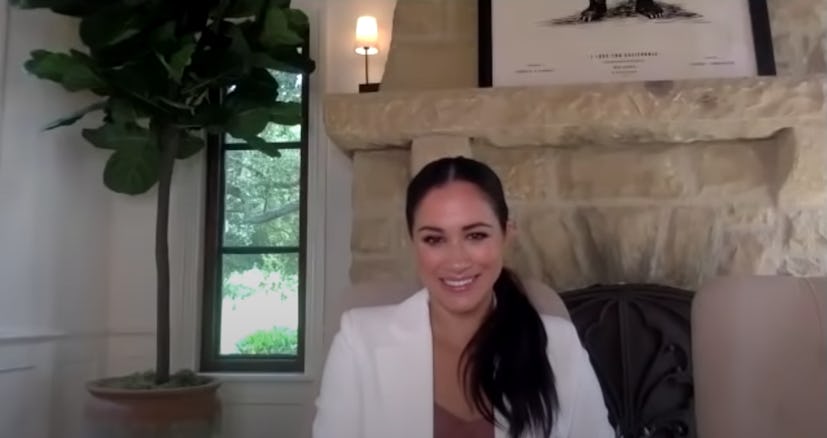 Meghan Markle's Santa Barbara home features a black and white print on her mantle
