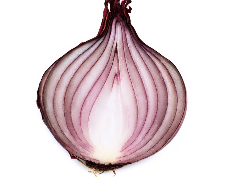 red onion halved