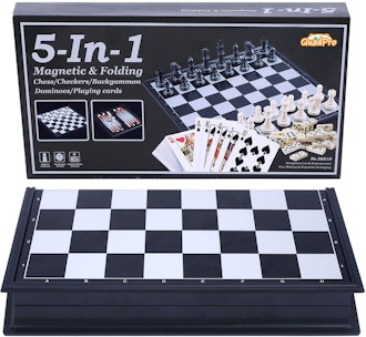 Quadpro 5-in-1 Magnetic Board Game Set 