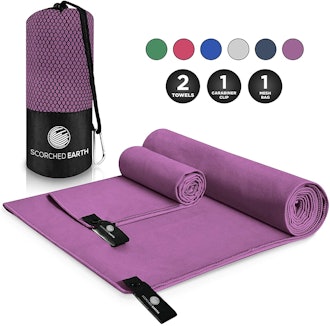 ScorchedEarth Microfiber Travel & Sports Towel Set 