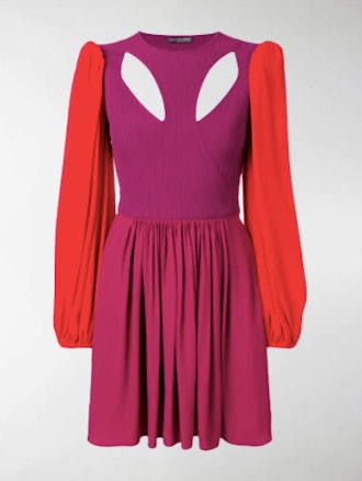 Alexander McQueen Colourblock mini dress