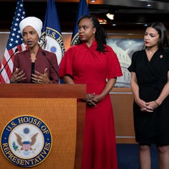 Alexandria Ocasio-Cortez, Ilhan Omar, Rashida Tlaib, and Ayanna Pressley
