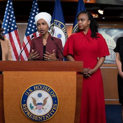 Alexandria Ocasio-Cortez, Ilhan Omar, Rashida Tlaib, and Ayanna Pressley