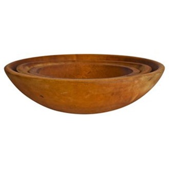 1920s Wooden Bowls, Set of 3