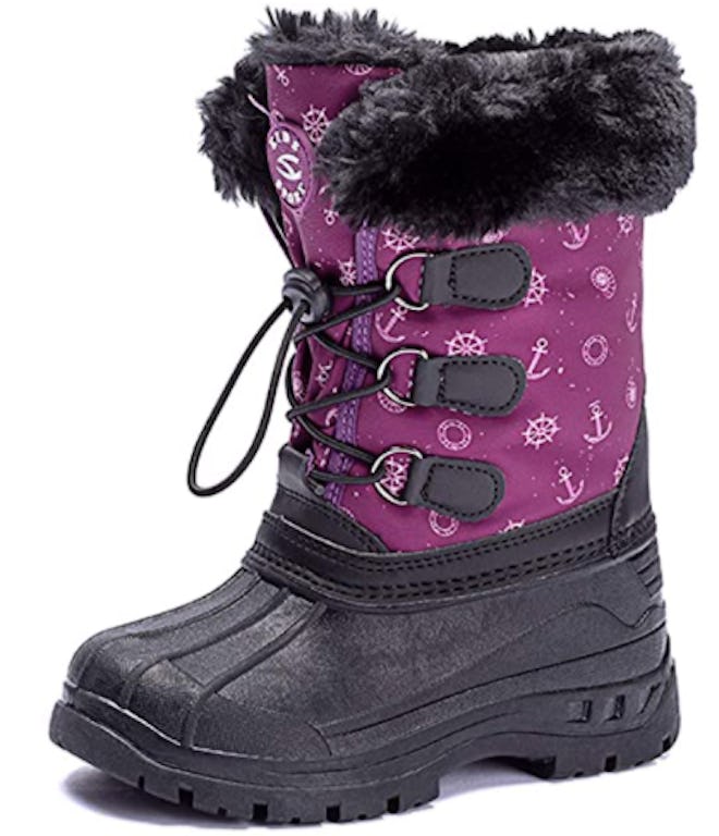 UBFEN Kids Snow Boots Boys Girls Winter Warm Waterproof Outdoor Slip Resistant Cold Weather Unisex S...