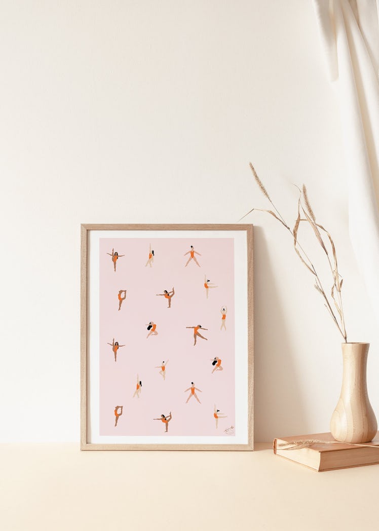 Dancers in Orange A4 A3 A2 Giclee Print