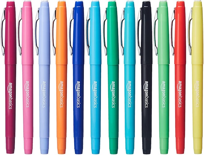 AmazonBasics Felt Tip Marker Pens (12-Pack)