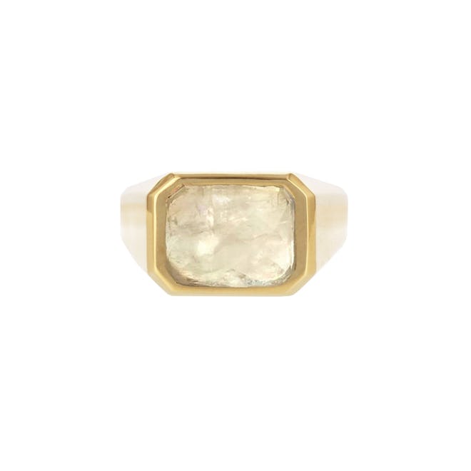 LARGE MOONSTONE SIGNET RING