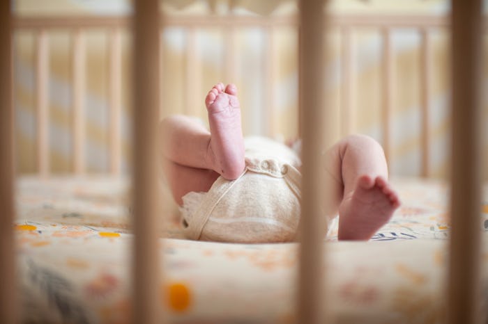 Baby sleeping in crib