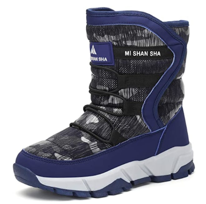 Mishansha Snow Boots Warm Waterproof Anti-Slip Anti-Collision Hight-Cut for Outdoor Skiing 