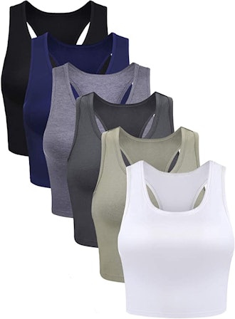 Boao Crop Tank Tops (6- Pack)