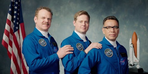 John C. Reilly, Tim Heidecker, and Fred Armisen in Showtime's 'Moonbase 8.'