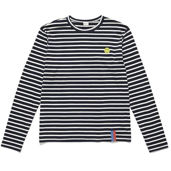 Kule's the rufus long-sleeve striped monogram shirt. 