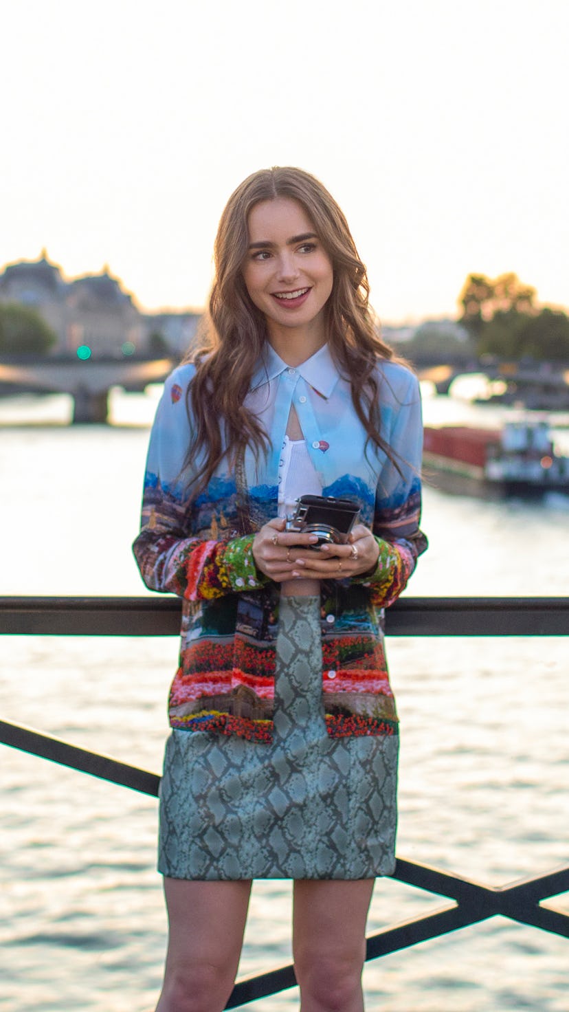 Lily Collins as Emily Cooper in "Emily In Paris" on Netflix
