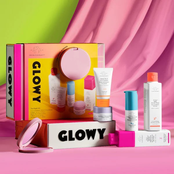 Saphora "Glowy" products, a package with foundation, face creams, setting powder perfect for a gift