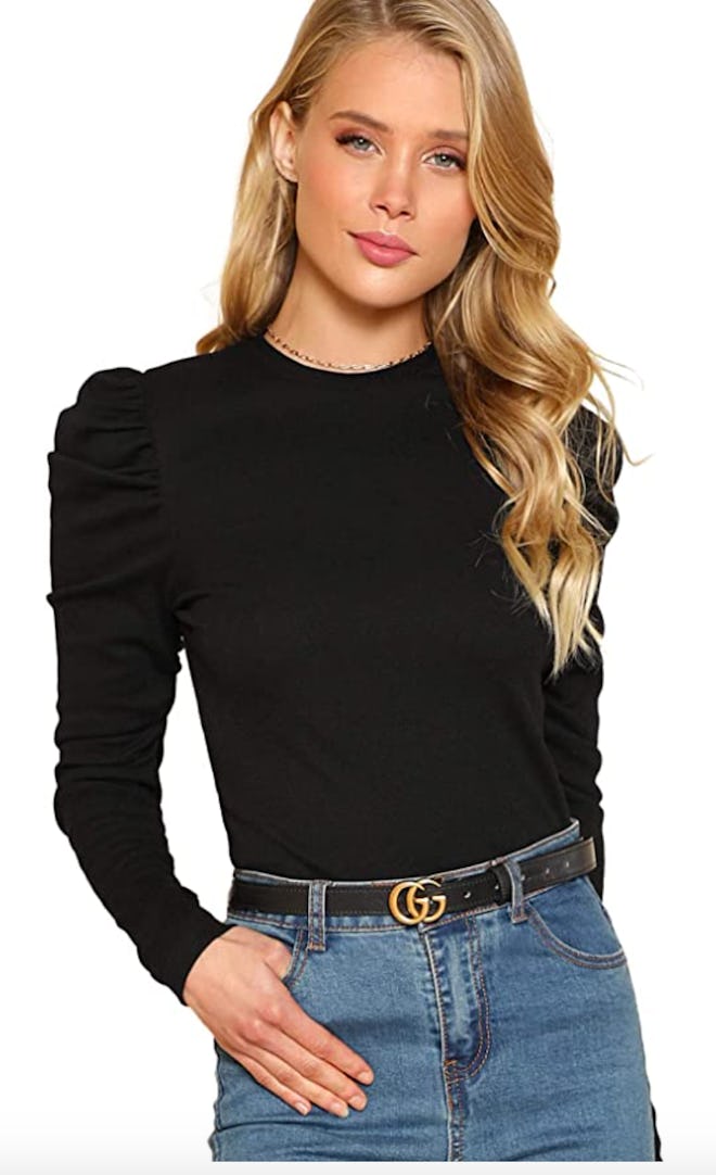 Floerns Puff Sleeve Top