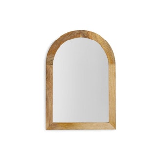 Arched Wood Framed Wall Mirror