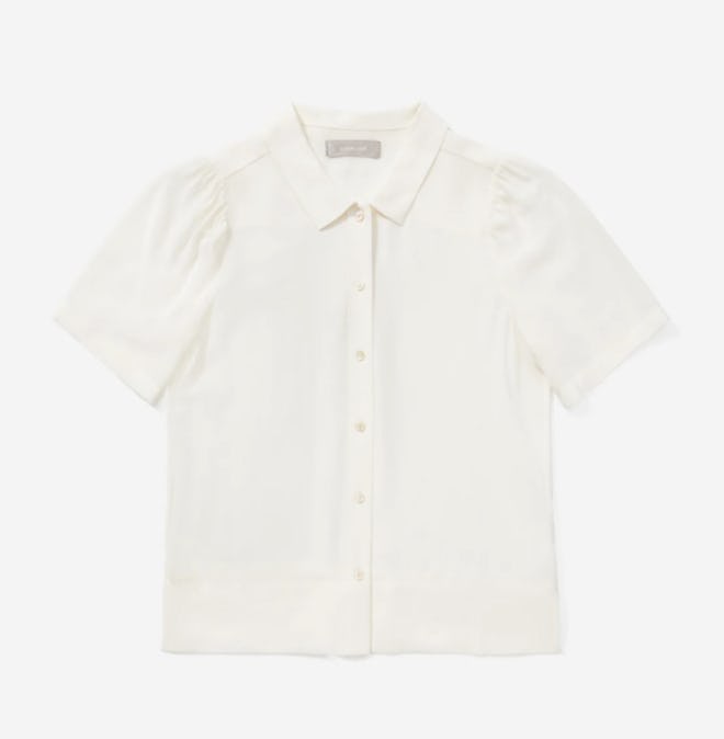 The Clean Silk Puff-Sleeve Shirt