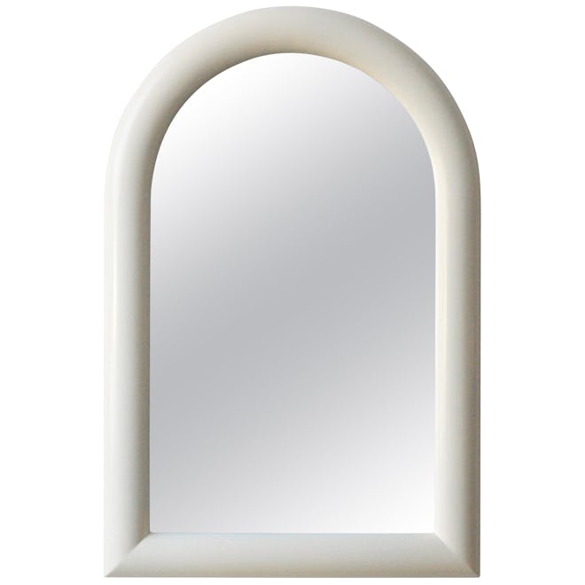 Arched Wall Mirror Newly Lacquered Wood