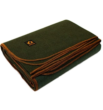 These warm blankets are made from wool and are machine washable for easy cleaning.