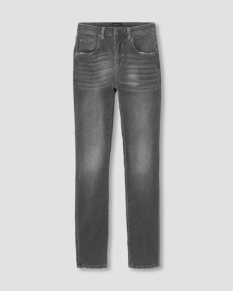Logan High Rise 5 Pocket Vintage Jeans - Distressed Grey