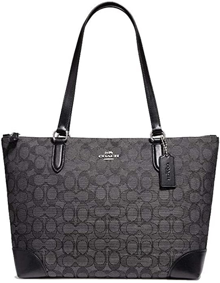 COACH Signature PVC Zip Tote Bag