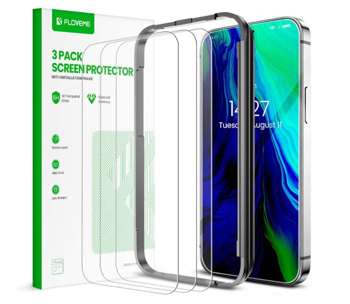 FLOVEME iPhone Glass Screen Protector (3-Pack)