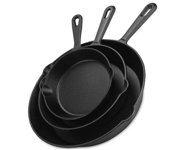 Utopia Kitchen Pre-Seasoned Cast Iron Skillets (3-Pieces)