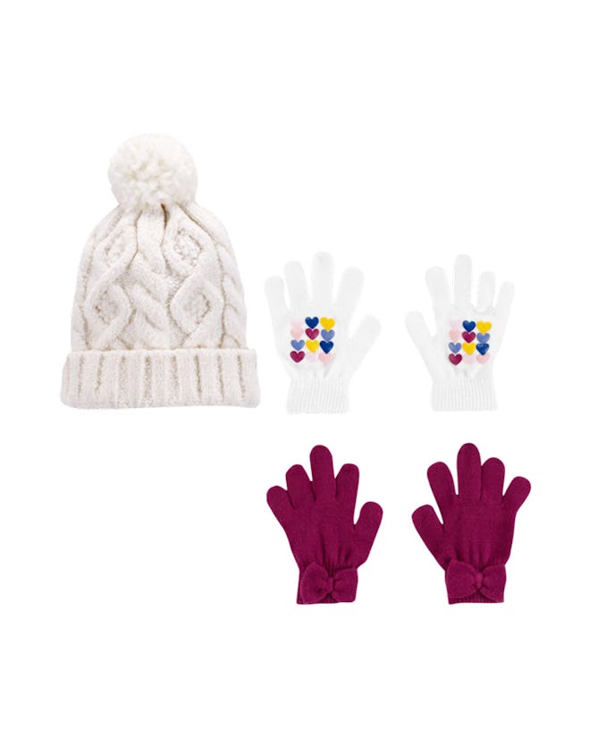 3-Pack Gloves & Hat