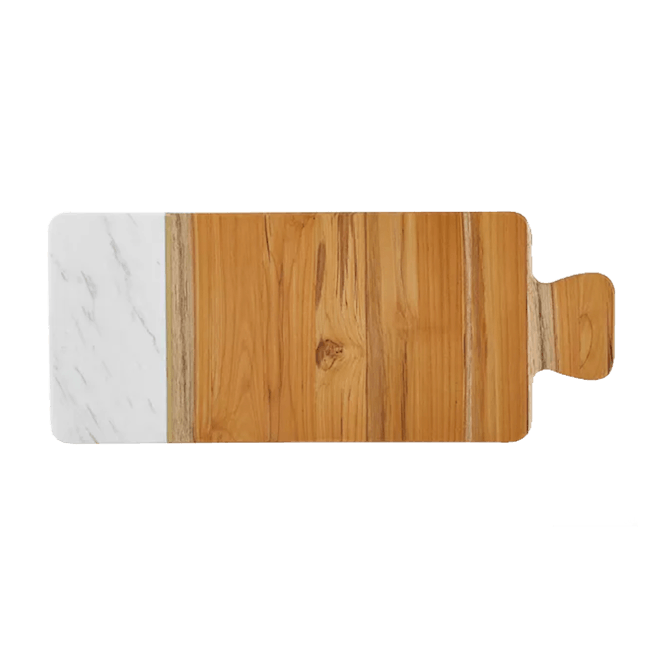 Anolon Pantryware White Marble & Teakwood Cutting Board
