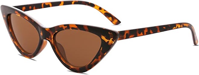 SOJOS Retro Narrow Cat Eye Sunglasses