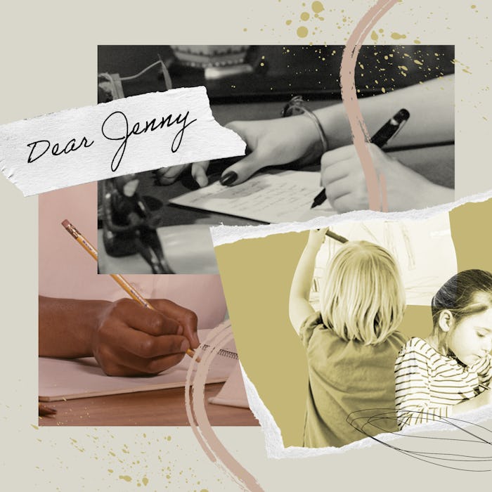 Collage of children writing