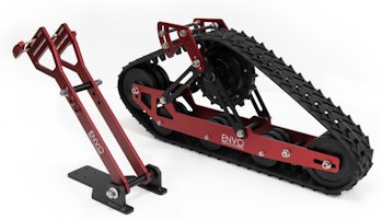 Canadian company Envo created a kit for converting mountain bikes into electric snowmobiles.